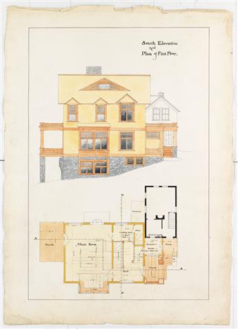 (ARCHITECTURE / CONNECTICUT.) Stilson, William W. Designs and Specifications for Shingle-Sydes, Litchfield County, Connecticut. William